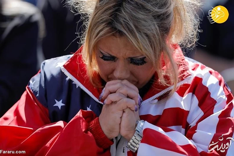 گزارش تصویری دعا برای بهبودی حال دونالد ترامپ